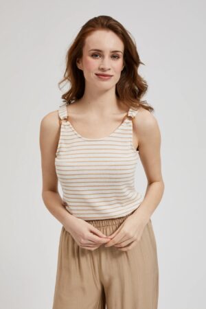 Women's tank top MOODO - ecru white/beige