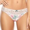 Women's thong Daisy with delicate lace - cream