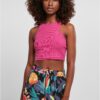 Women's top with cropped ribs light purple