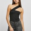 Women's top with one strap in black