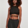 Women's trapezoidal cropped top black