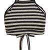 Women's triangle top black/grey