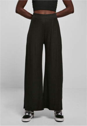Women's trousers with wide ribbed ribs