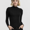 Women's turtleneck with long sleeves in black