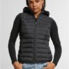 Women's ultra-light quilted vest black
