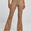 Women's unionbeige flared ribbed knit leggings