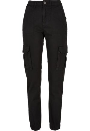 Women's utility trousers made of cotton twill black