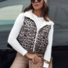 Women's vest LEOVELLA transitional short quilted double-sided white Dstreet