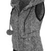 Women's vest Melange Teddy blk/wht