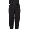 Women's viscose bandeau jumpsuit black