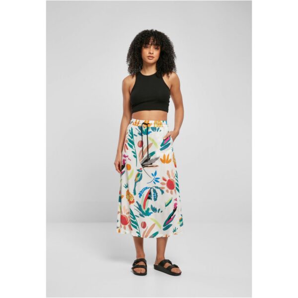 Women's viscose midi skirt white