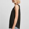 Women's viscose top with buttons in black