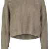 Women's wide oversize sweater olive