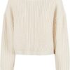 Women's wide oversize sweater whitesand