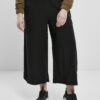 Women's wide viscose culotte black