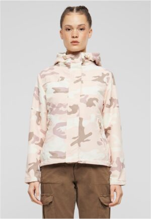 Women's windbreaker with front zip fastening
