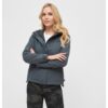 Women's windbreaker with front zipper anthracite