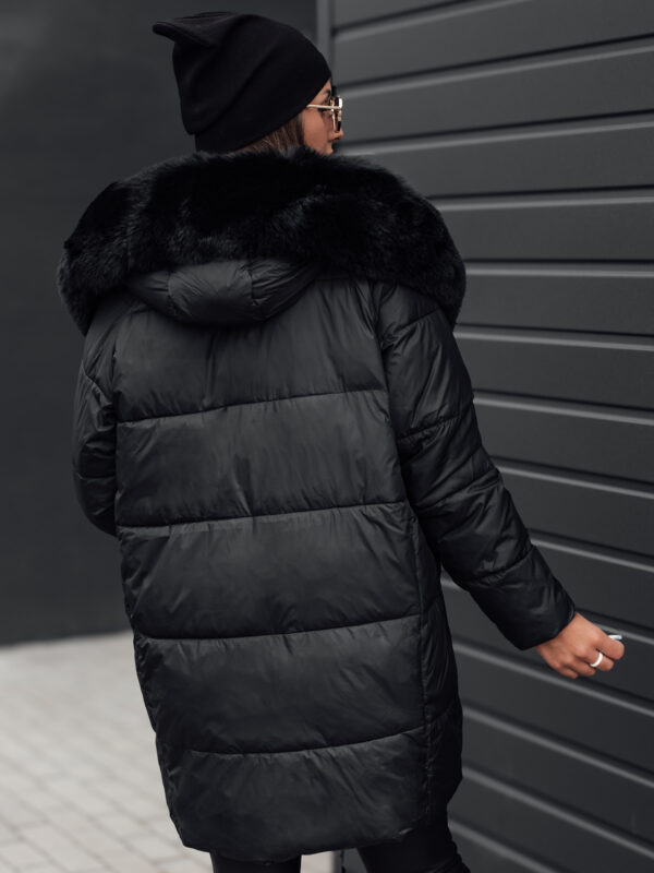 Women's winter jacket FROSTYFIT quilted with hood black Dstreet