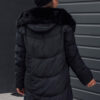 Women's winter jacket MORISIO long quilted with hood black Dstreet