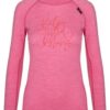 Women's wool thermal T-shirt Kilpi MAVORA TOP-W pink
