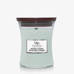 WoodWick Medium Hourglass Candle - Sagewood & Seagrass Universal-alacsony-ár