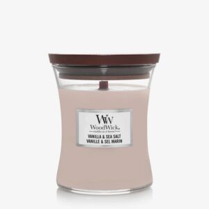 WoodWick Medium Hourglass Candle - Vanilla & Sea Salt Universal-alacsony-ár