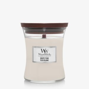 WoodWick Medium Hourglass Candle - White Teak Universal-alacsony-ár