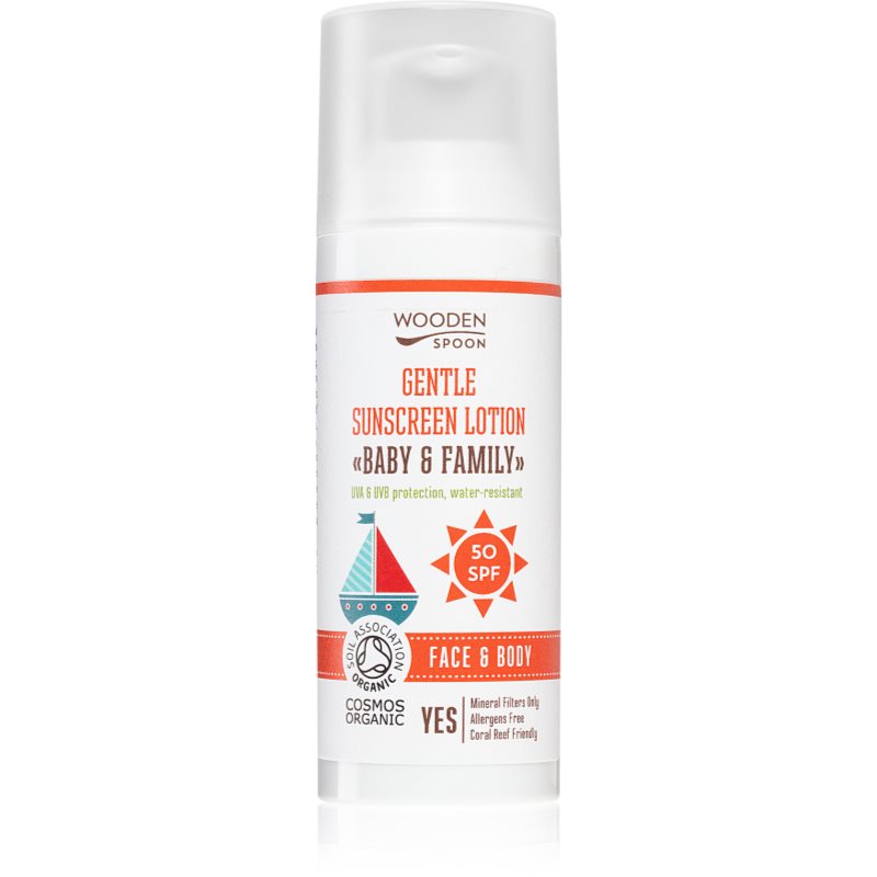 WoodenSpoon Baby & Family védő naptej az egész családnak SPF50 50 ml-Ár
