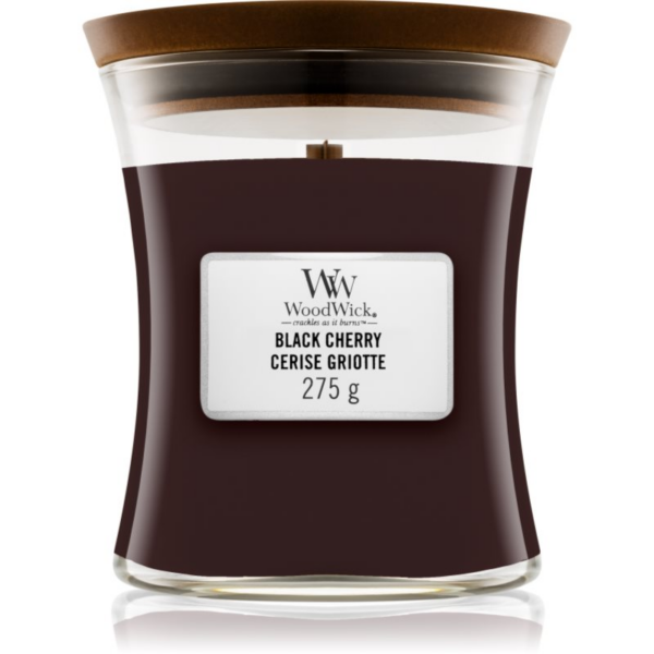 Woodwick Black Cherry illatgyertya fa kanóccal 275 g-Ár
