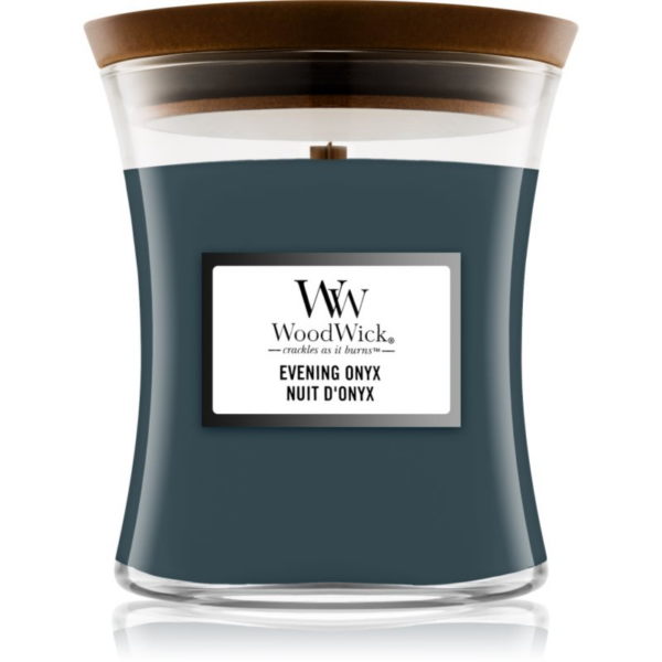 Woodwick Evening Onyx illatgyertya fa kanóccal 275 g