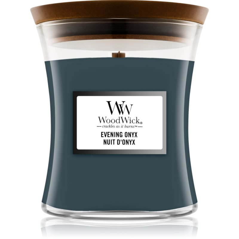 Woodwick Evening Onyx illatgyertya fa kanóccal 275 g