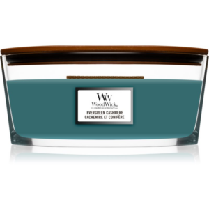 Woodwick Evergreen Cashmere illatgyertya fa kanóccal (hearthwick) 453