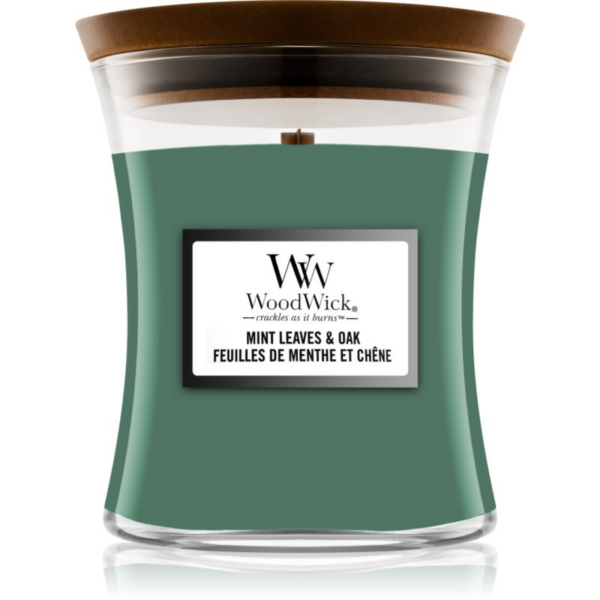 Woodwick Mint Leaves & Oak illatgyertya fa kanóccal 275 g-Ár