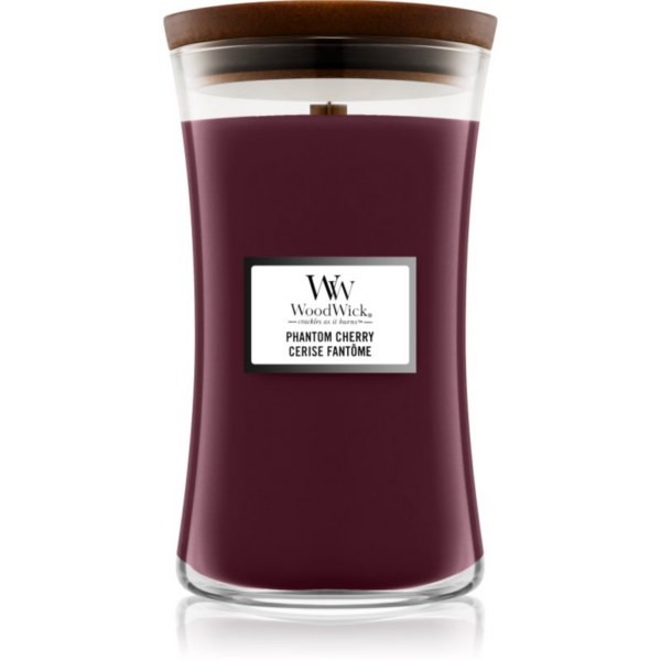 Woodwick Phantom Cherry illatgyertya fa kanóccal 609.5 g