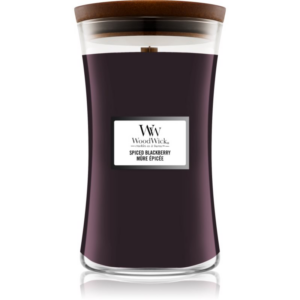 Woodwick Spiced Blackberry illatgyertya fa kanóccal 609
