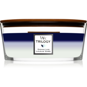 Woodwick Trilogy Evening Luxe illatgyertya fa kanóccal (hearthwick) 453