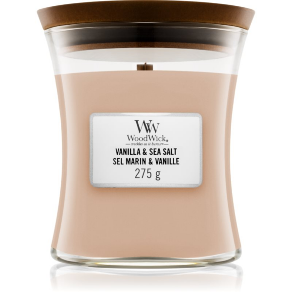 Woodwick Vanilla & Sea Salt illatgyertya fa kanóccal 275 g-Ár