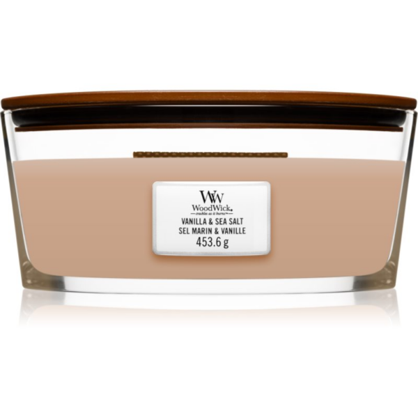 Woodwick Vanilla & Sea Salt illatgyertya fa kanóccal (hearthwick) 453.6 g-Ár