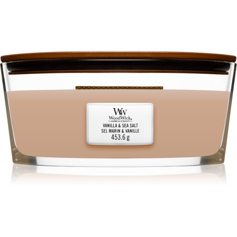 Woodwick Vanilla & Sea Salt illatgyertya fa kanóccal (hearthwick) 453.6 g-Ár