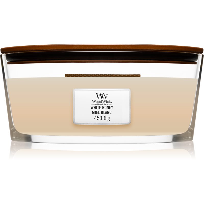 Woodwick White Honey illatgyertya fa kanóccal (hearthwick) 453 g-Eredeti