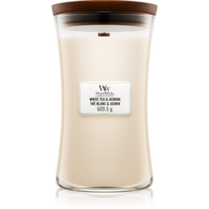 Woodwick White Tea & Jasmine illatgyertya fa kanóccal 609.5 g-Eredeti