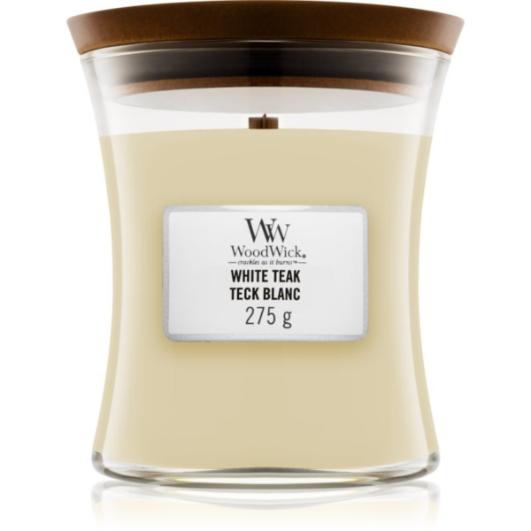 Woodwick White Teak illatgyertya fa kanóccal 275 g-Ár