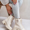 Workery ankle boots with zip insulated beige Soratta