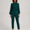 Wrinkled 7/8 leg trousers