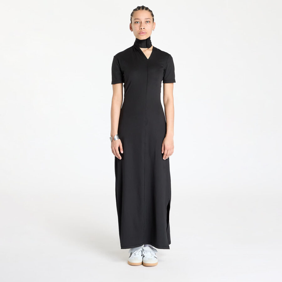 Y-3 Fitted Neck Closure Dress Black M-alacsony-ár