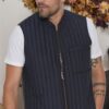 Y8611 DEWBERRY MEN'S VEST-PLAIN NAVY BLUE