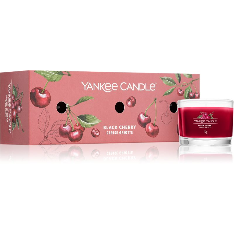 Yankee Candle Black Cherry ajándékszett 3x37 g-ár