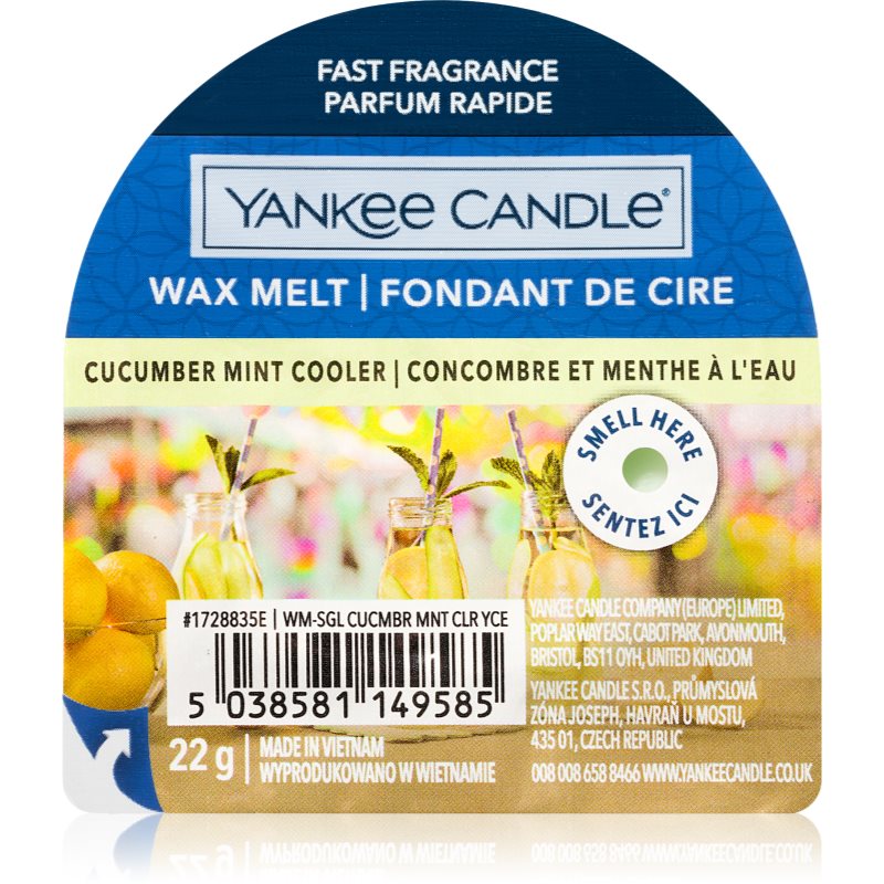 Yankee Candle Cucumber Mint Cooler illatos viasz aromalámpába 22 g-Ár