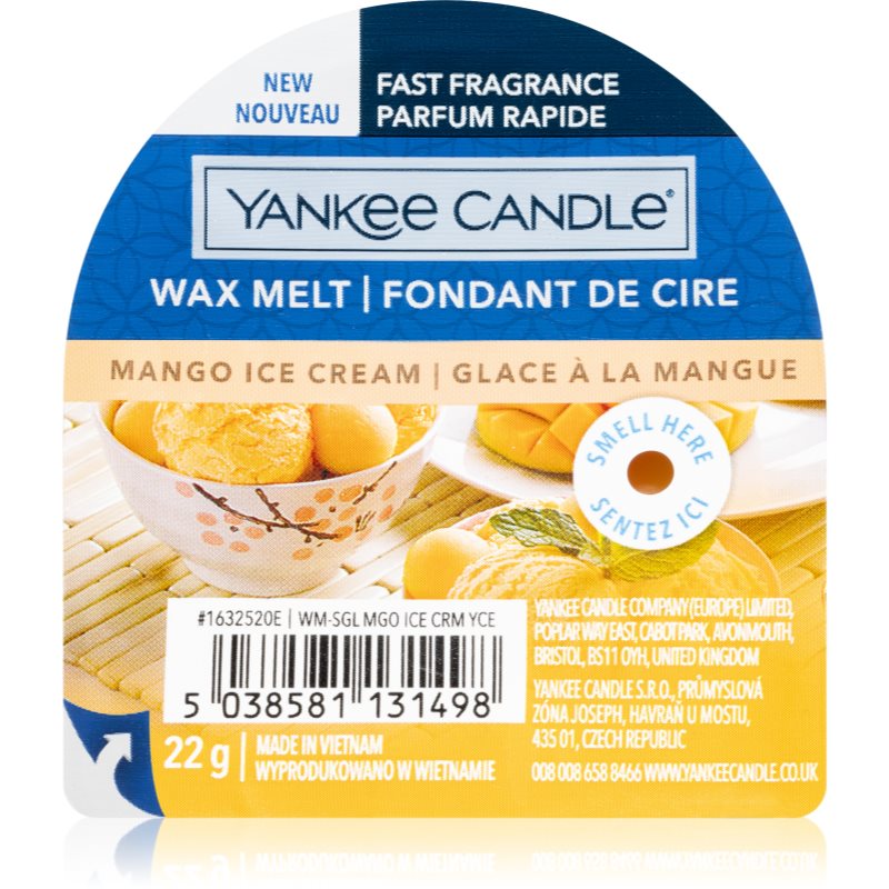 Yankee Candle Mango Ice Cream illatos viasz aromalámpába 22 g-Ár