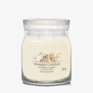 Yankee Candle Signature Medium Jar 2 Wicks - Soft Wool & Amber Universal-alacsony-ár